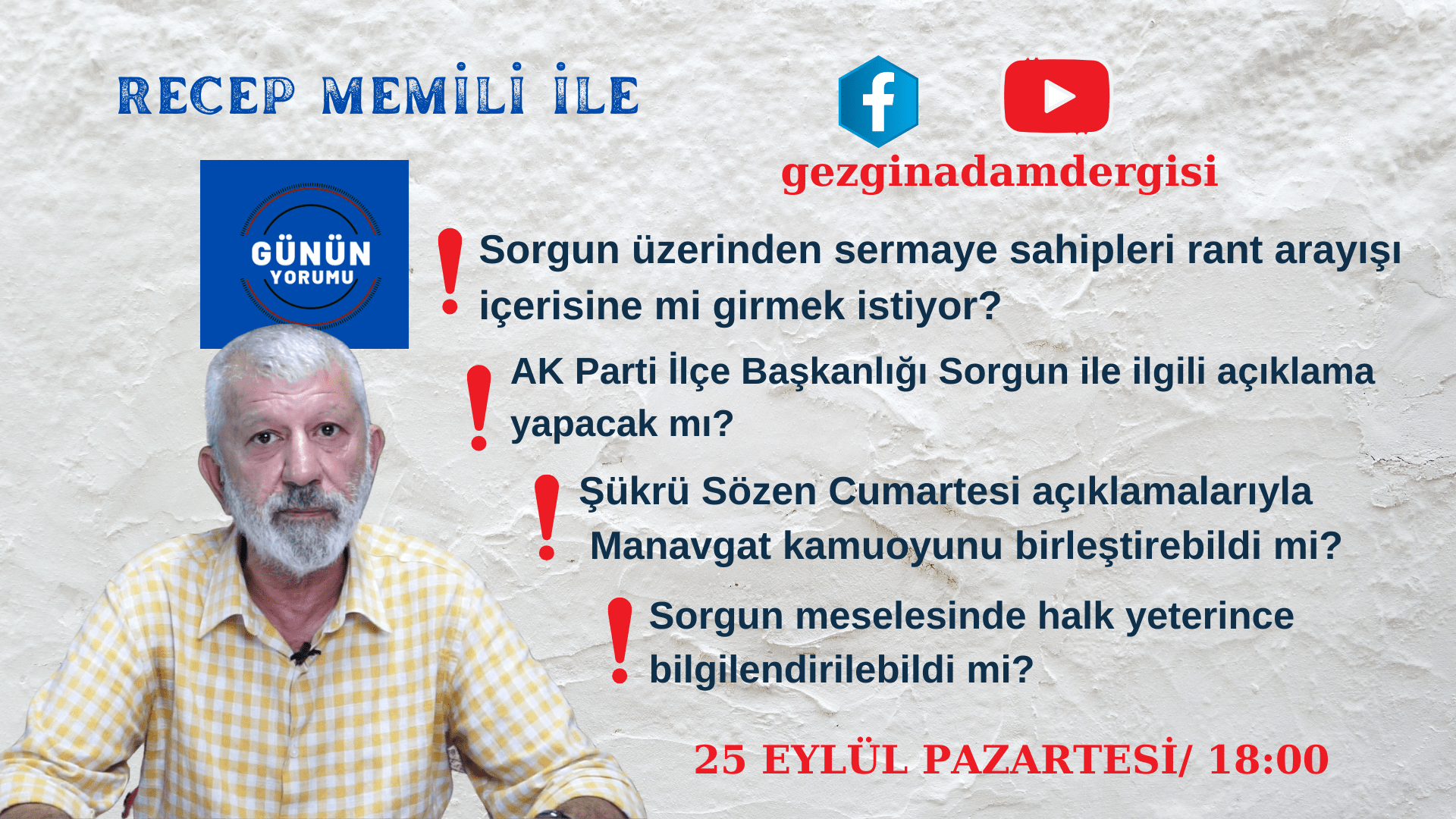 RECEP MEMİLİ İLE GÜNÜN YORUMU YENİ BÖLÜMÜYLE SİZLERLE