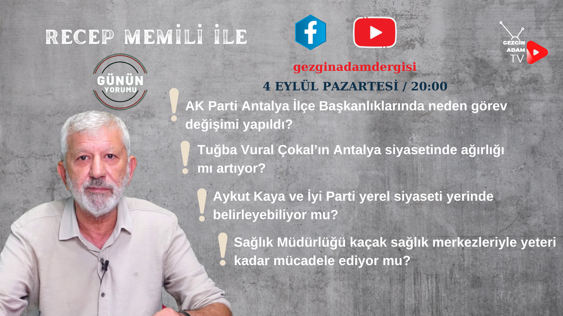 RECEP MEMİLİ İLE GÜNÜN YORUMU YENİ BÖLÜMÜYLE YAYINDA