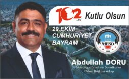 MESO Başkan Adayı Abdullah Doru, Cumhuriyet Bayramı Mesajı