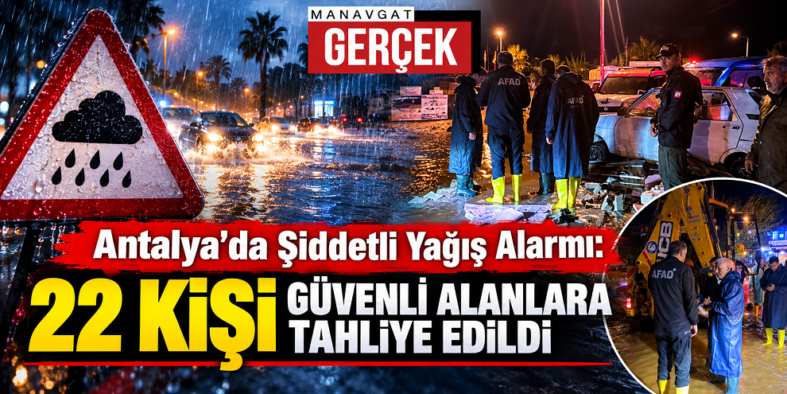Antalya’da Sel Alarmı_ 22 Kişi Kurtarıldı vali hulusi şahin açıkladı