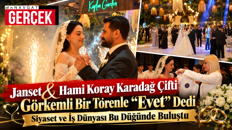 Görkemli Düğünde Janset ve Hami Koray karadağ düğün